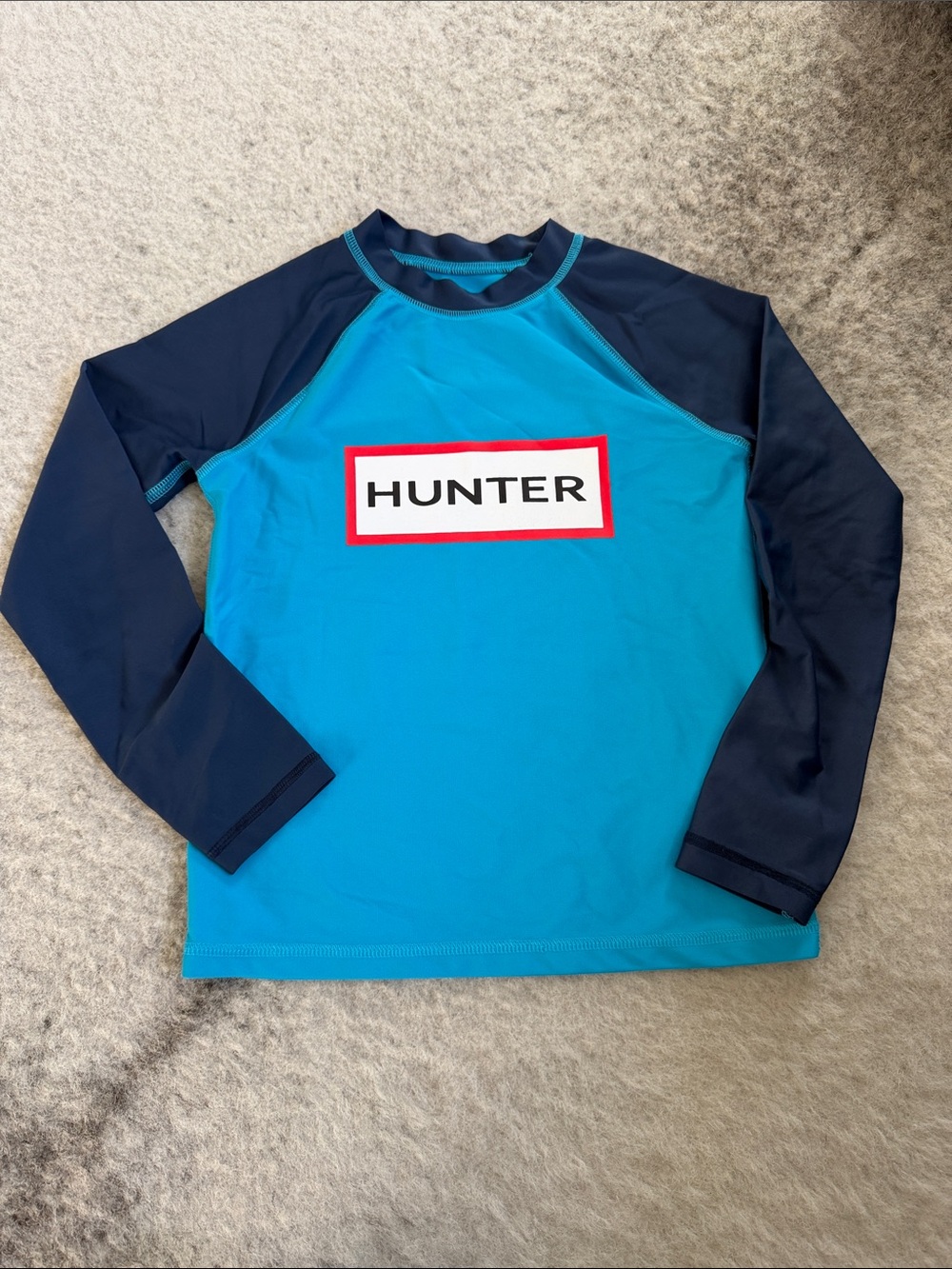 Hunter Blue and Navy Long-Sleeve Rash Guard
